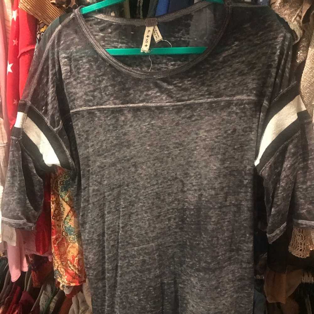 Free People: striped athletic tee